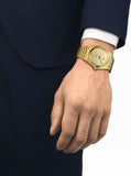 Tissot PRX Gold Dial Gold Steel Strap Watch for Men - T137.210.33.021.00