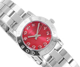 Marc Jacobs Amy Red Dial Silver Steel Strap Watch for Women - MBM3335