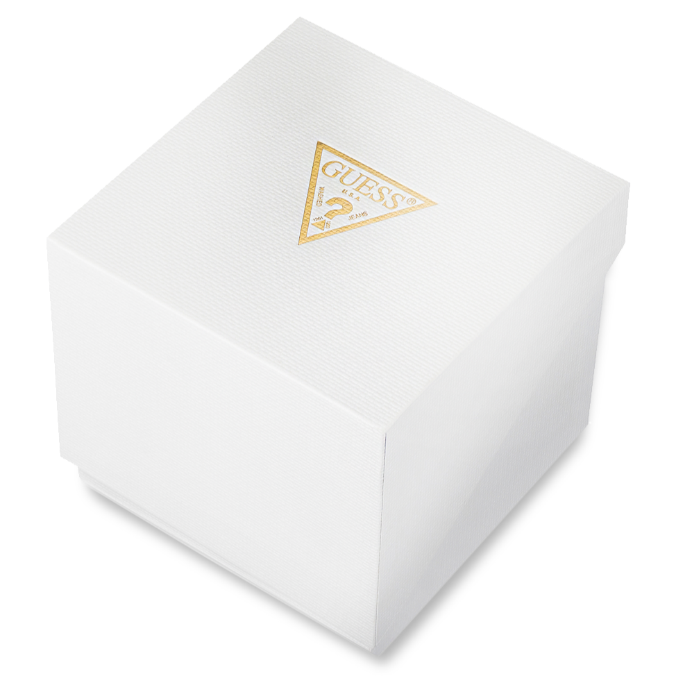 Guess Multifunction Chronograph Gold Dial Brown Leather Strap Watch For Men - GW0389G5