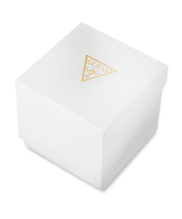 Guess Asteria Multifunction Gold Dial Black Rubber Strap Watch For Women - GW0620L2