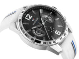 Tommy Hilfiger Multifunction Black Dial White Rubber Strap Watch for Men - 1791475