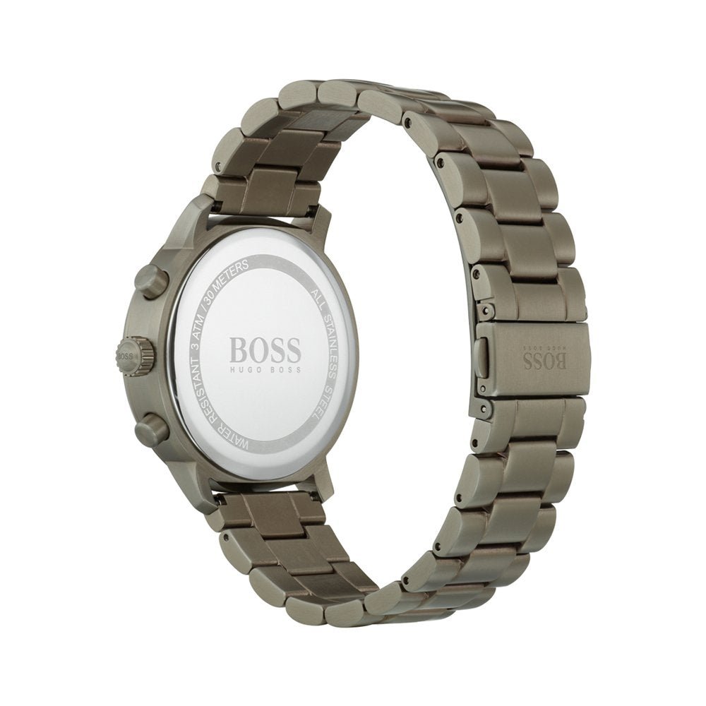 Hugo Boss Attitude Green Dial Green Steel Strap Watch for Men - 1513610