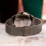 Tommy Hilfiger Weston Chronograph Grey Dial Grey Mesh Bracelet Watch For Men - 1710506