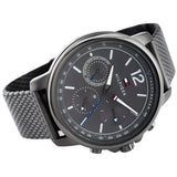 Tommy Hilfiger London Chronograph Grey Dial Grey Mesh Bracelet Watch for Men - 1791530