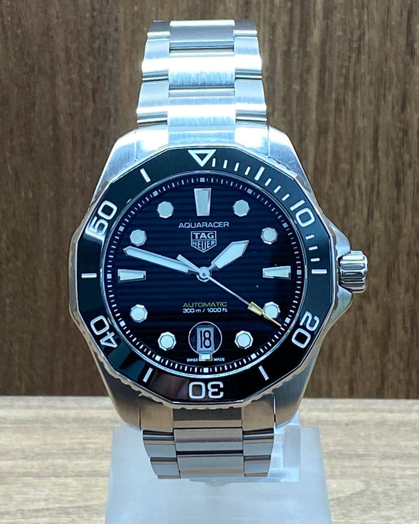 Tag Heuer Aquaracer Professional 300 Automatic Black Dial Silver Steel Strap Watch for Men - WBP201A.BA0632