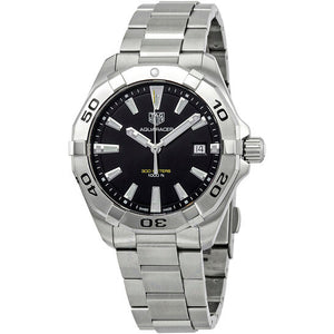 Tag Heuer Aquaracer Black Dial Silver Steel Strap Watch for Men - WBD1110.BA0928