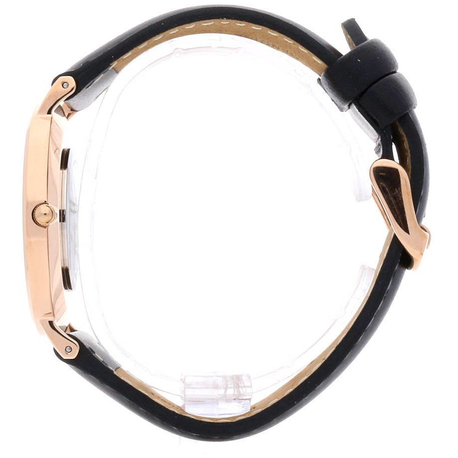 Daniel Wellington Classic Sheffield White Dial Black Leather Strap Watch for Women - DW00100036