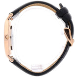 Daniel Wellington Classic Sheffield White Dial Black Leather Strap Watch for Women - DW00100036