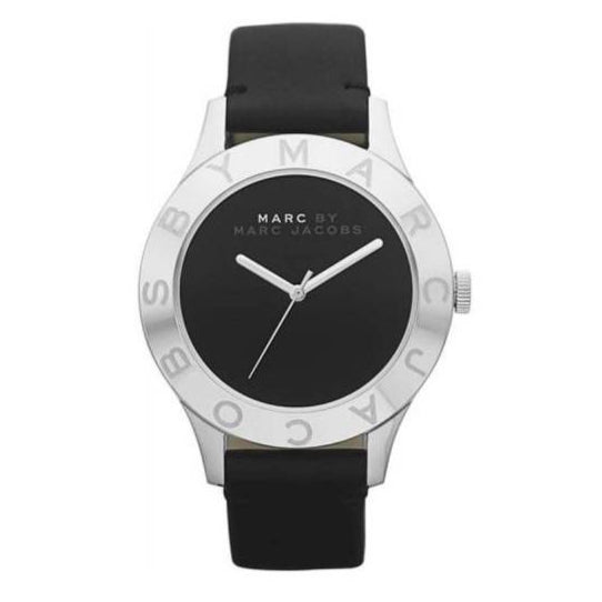 Marc Jacobs Blade Black Dial Black Leather Strap Watch for Women - MBM1205