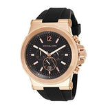 Michael Kors Dylan Black Dial Black Rubber Strap Watch for Men - MK8184