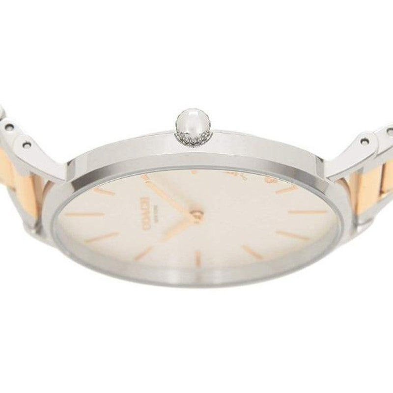 Coach Perry Silver Dial Two Tone Steel Strap Watch for Women - 14503346