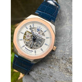Maserati Stile Automatic Limited Edition White Dial Blue Leather Strap Watch For Men - R8821142001