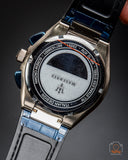 Maserati Triconic Chronograph White Dial Blue Leather Strap Watch For Men - R8871639001