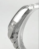 Tudor Style Automatic Black Dial Silver Steel Strap Watch for Men - M12710-0003