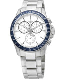 Tissot V8 Quartz T Sport Chronograph White Dial Silver Steel Strap Watch For Men - T106.417.11.031.00
