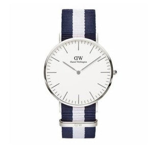 Daniel Wellington Classic Glasgow White Dial Two Tone NATO Strap Watch For Men - DW00100018