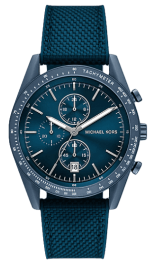 Michael Kors Accelerator Chronograph Blue Dial Blue Nylon Strap Watch for Men - MK9142