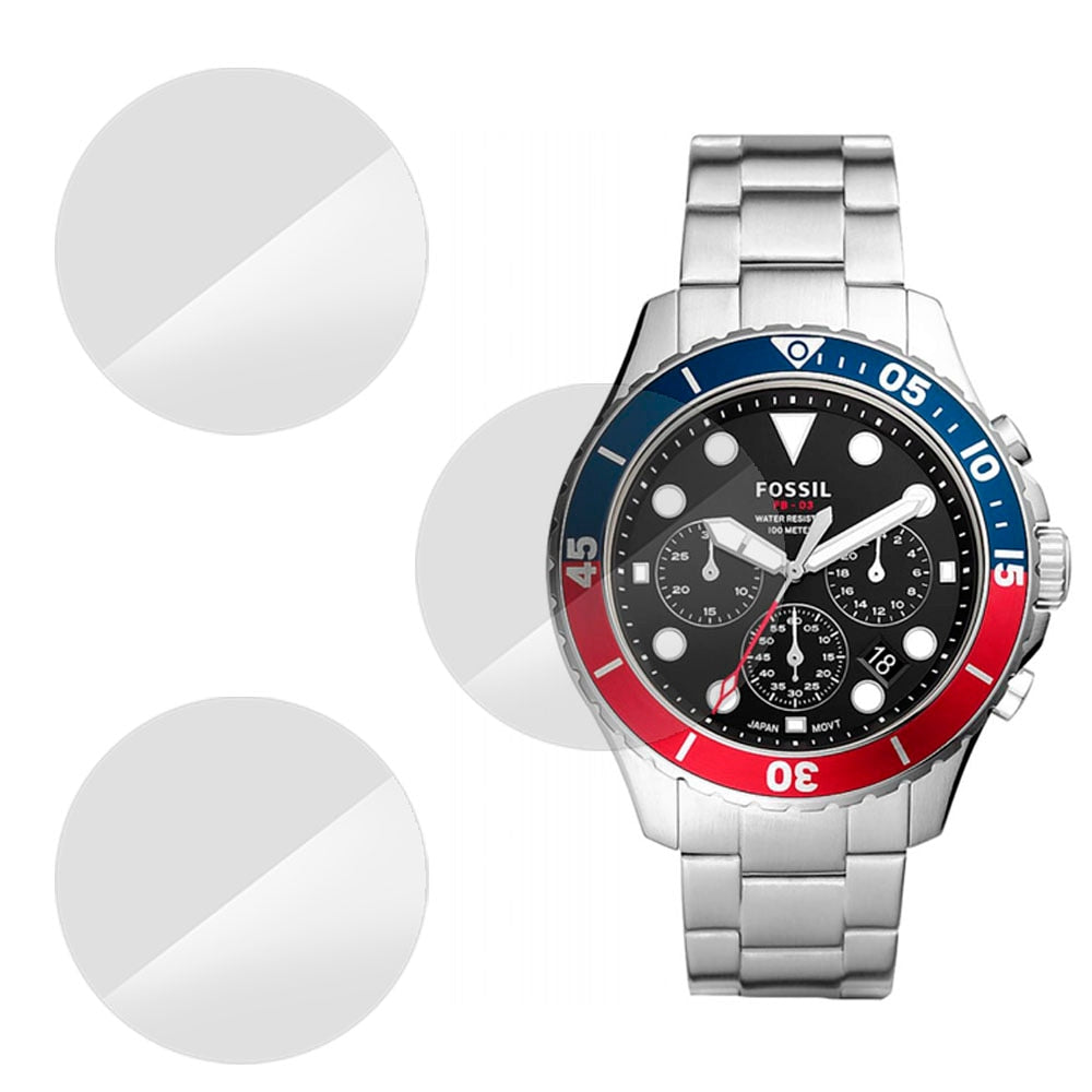 Fossil FB-03 Chronograph Black Dial Silver Steel Strap Watch for Men - FS5767