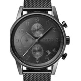 Hugo Boss Navigator Grey Dial Grey Mesh Bracelet Watch for Men - 1513674