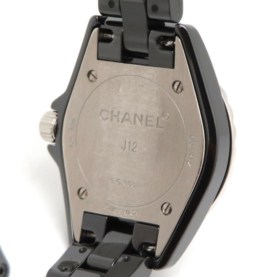 Chanel J12 Diamonds Black Dial Black Steel Strap Watch for Women - J12 H2569