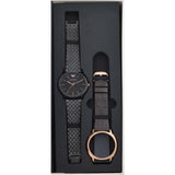 Emporio Armani Interchangeable Black Dial Black Steel Strap Watch For Men - AR80021