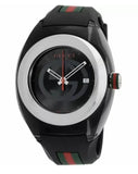 Gucci Sync XXL Quartz Black Dial Black Rubber Strap Watch For Men - YA137101