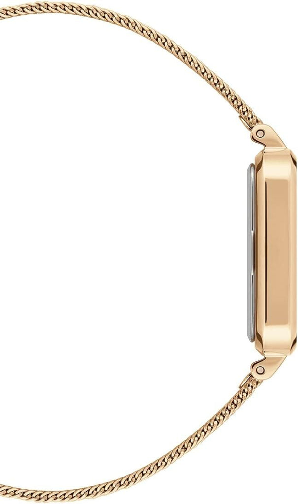 Daniel Wellington Pressed Melrose Emerald Green Rose Gold Mesh Strap Watch For Women - DW00100445