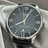 Tissot Chemin Des Tourelles Powermatic 80 Blue Dial Blue Leather Strap Watch for Men - T099.407.16.048.00