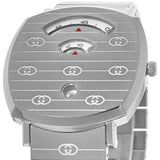Gucci Grip Quartz Silver Dial Silver Steel Strap Watch For Women - YA157410