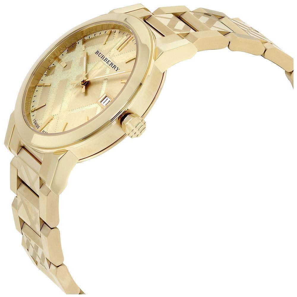 Burberry The City Gold Dial Gold Steel Strap Watch for Men - BU9038