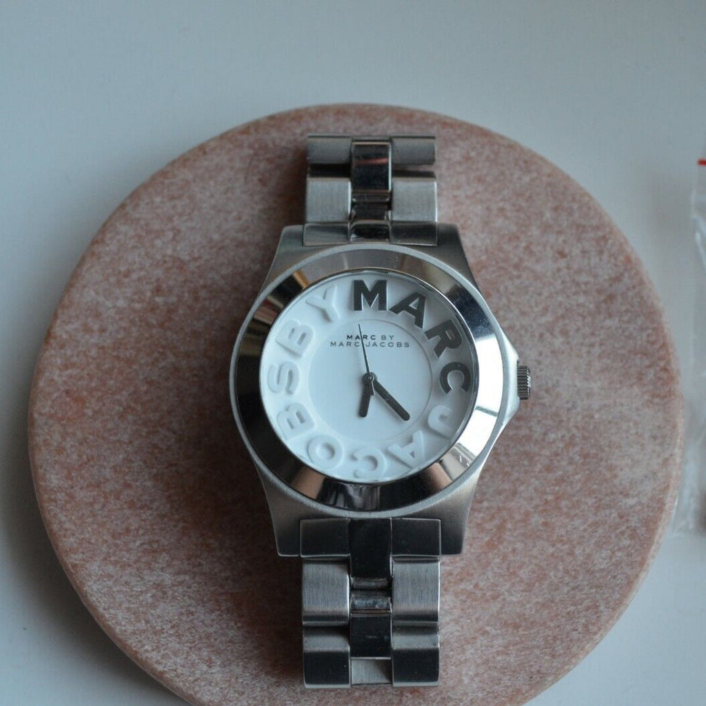 Marc Jacobs Rivera Silver Dial Silver Steel Strap Watch for Women - MBM3133