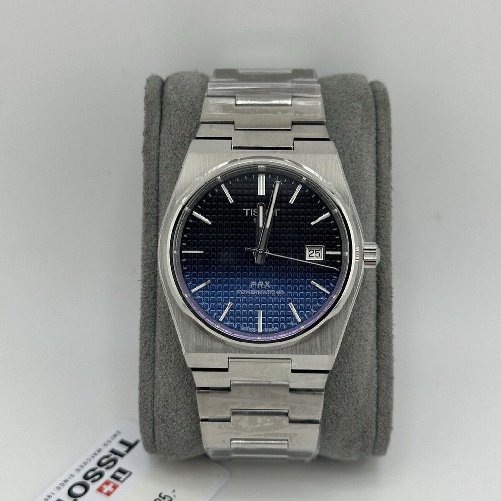 Tissot Powermatic 80 Automatic Gradient Blue Dial Silver Steel Strap Watch for Men - T137.407.11.051.01