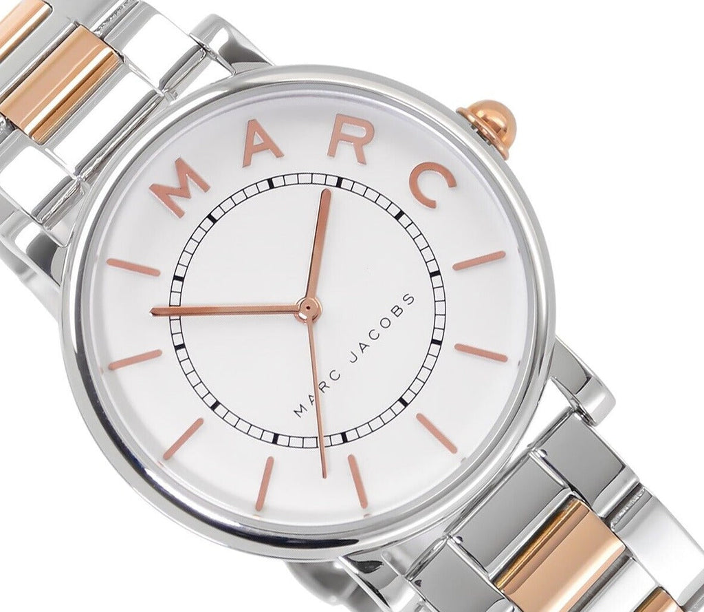 Marc Jacobs Roxy Silver Dial Two Tone Steel Strap Watch for Women - MJ3551