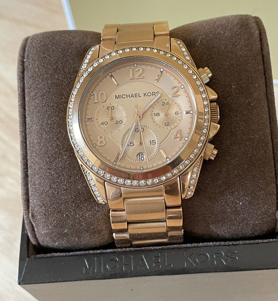 Michael Kors Blair Rose Gold Dial Rose Gold Steel Strap Watch for Women - MK5263