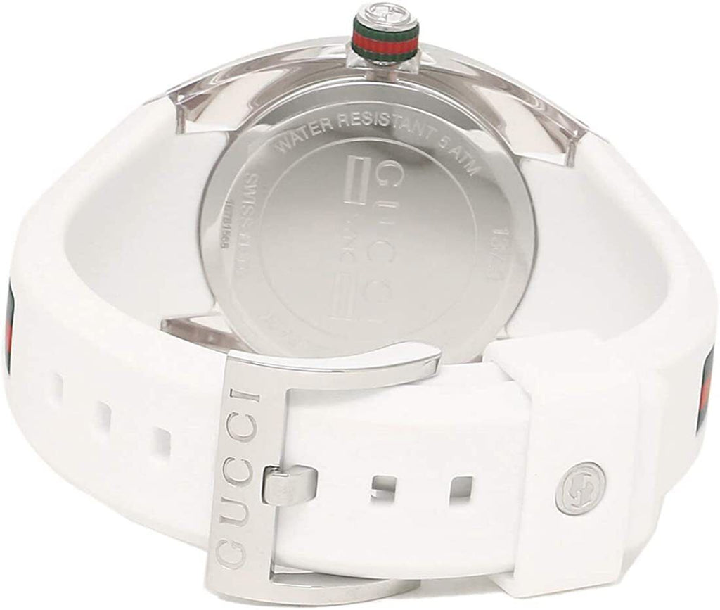 Gucci Sync Quartz White Dial White Rubber Strap Unisex Watch - YA137302