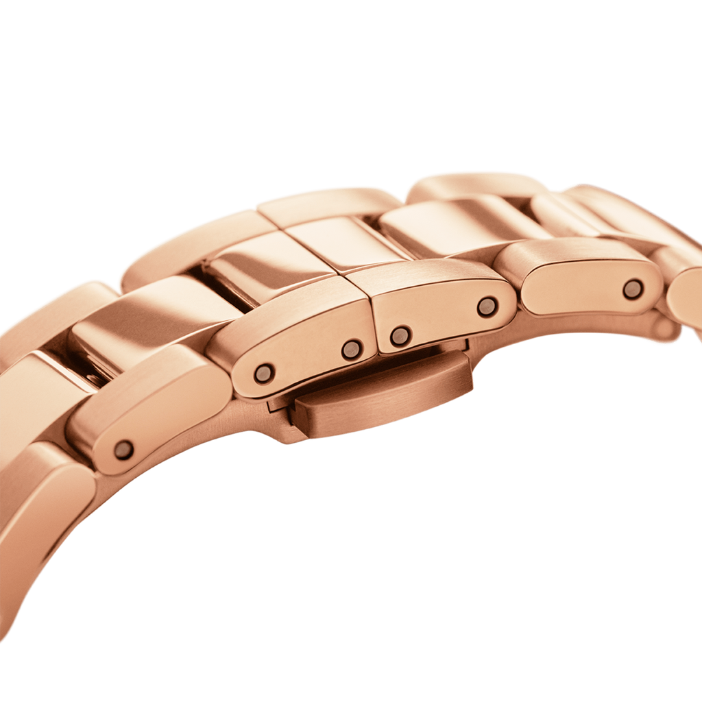 Daniel Wellington Iconic Donna Pink Dial Rose Gold Steel Strap Watch For Women - DW00100331