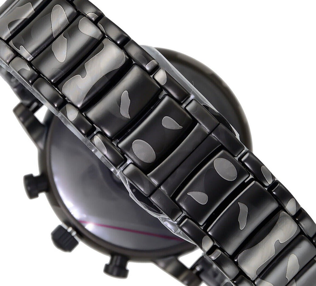 Emporio Armani Luigi Chronograph Black Dial Black Steep Strap Watch For Men - AR11045