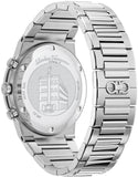Salvatore Ferragamo Sapphire Chrono Green Dial Silver Steel Strap Watch for Men - SFME00421
