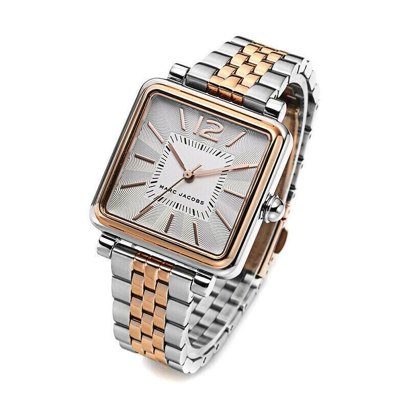 Marc Jacobs Vic Silver Dial Two Tone Steel Strap Watch for Women - MJ3463