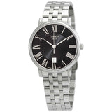 Tissot Carson Premium Black Dial Silver Steel Strap Watch For Men - T122.410.11.053.00