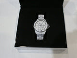 Chanel J12 Quartz Diamonds White Dial White Steel Strap Watch for Women - J12 H5703