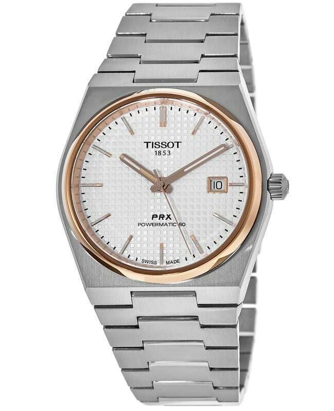 Tissot PRX Powermatic 80 Silver Dial Silver Steel Strap Watch For Men - T137.407.21.031.00