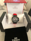Tissot T Race Chronograph Black Dial Red Rubber Strap Watch for Men - T048.417.27.057.01