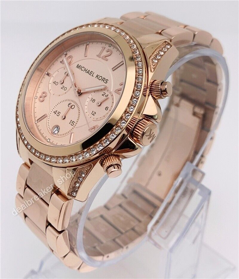 Michael Kors Blair Rose Gold Dial Rose Gold Steel Strap Watch for Women - MK5263