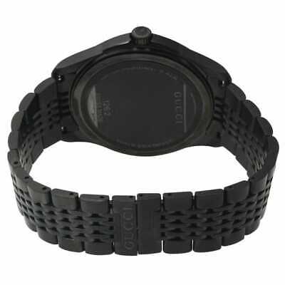 Gucci G Timeless Black Dial Black Steel Strap Watch For Men - YA126202