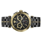 Versace Aion Chronograph Black Dial Black Steel Strap Watch for Men - VE1D01620