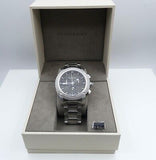 Burberry Utilitarian Chronograph Black Dial Silver Steel Strap Watch For Men - BU9800
