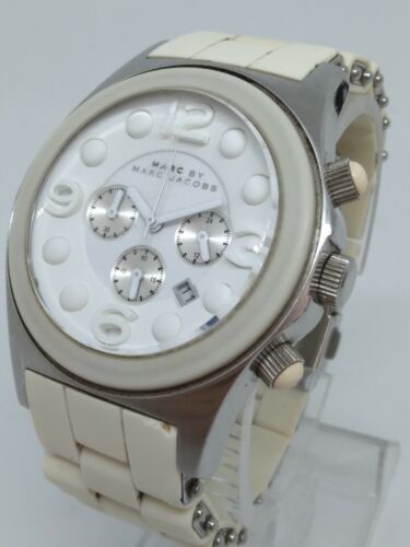 Marc Jacobs Pelly White Dial White Silicone Strap Watch for Women - MBM2565
