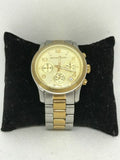 Michael Kors Runway Gold Dial Two Tone Steel Strap Watch for Women - MK5137