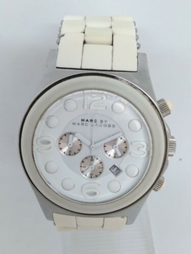 Marc Jacobs Pelly White Dial White Silicone Strap Watch for Women - MBM2565